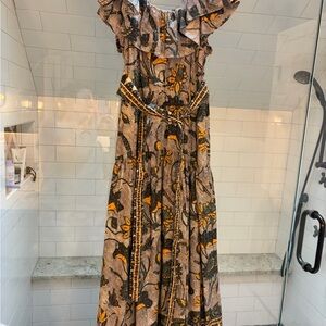 Ulla Johnson Floral Ruffle Maxi Dress 10
